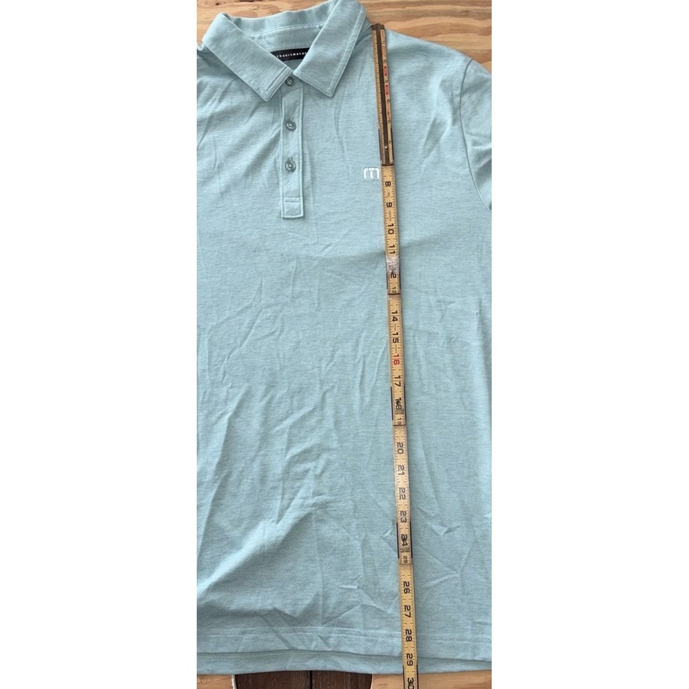Travis Mathew Performance Golf Polo Large Seafoam Green Solid Cotten Blend - Picture 5 of 9